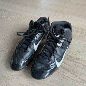 Nike Alpha Strike Men's Football Cleats, Black and White, Size 11
